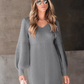 Robe pull col V mi-saison élégante