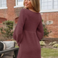 Robe pull col V mi-saison élégante