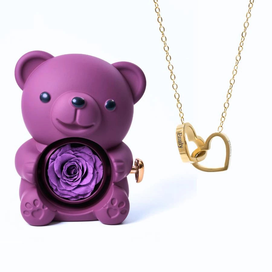 Ours Eternel & Collier Personnalisé